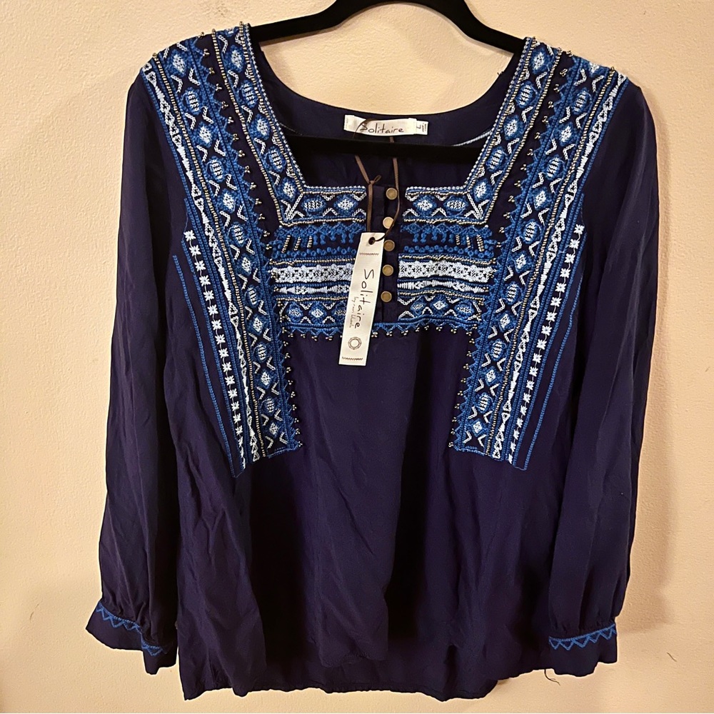 New - Bohemian Peasant Style Blouse